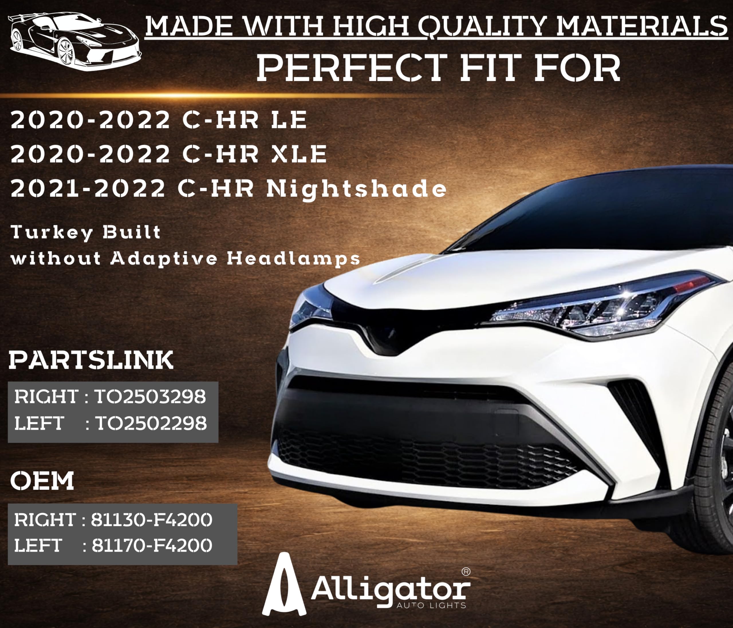 Amazon.com: Replacement For Toyota 2020 2021 C-HR LE/XLE